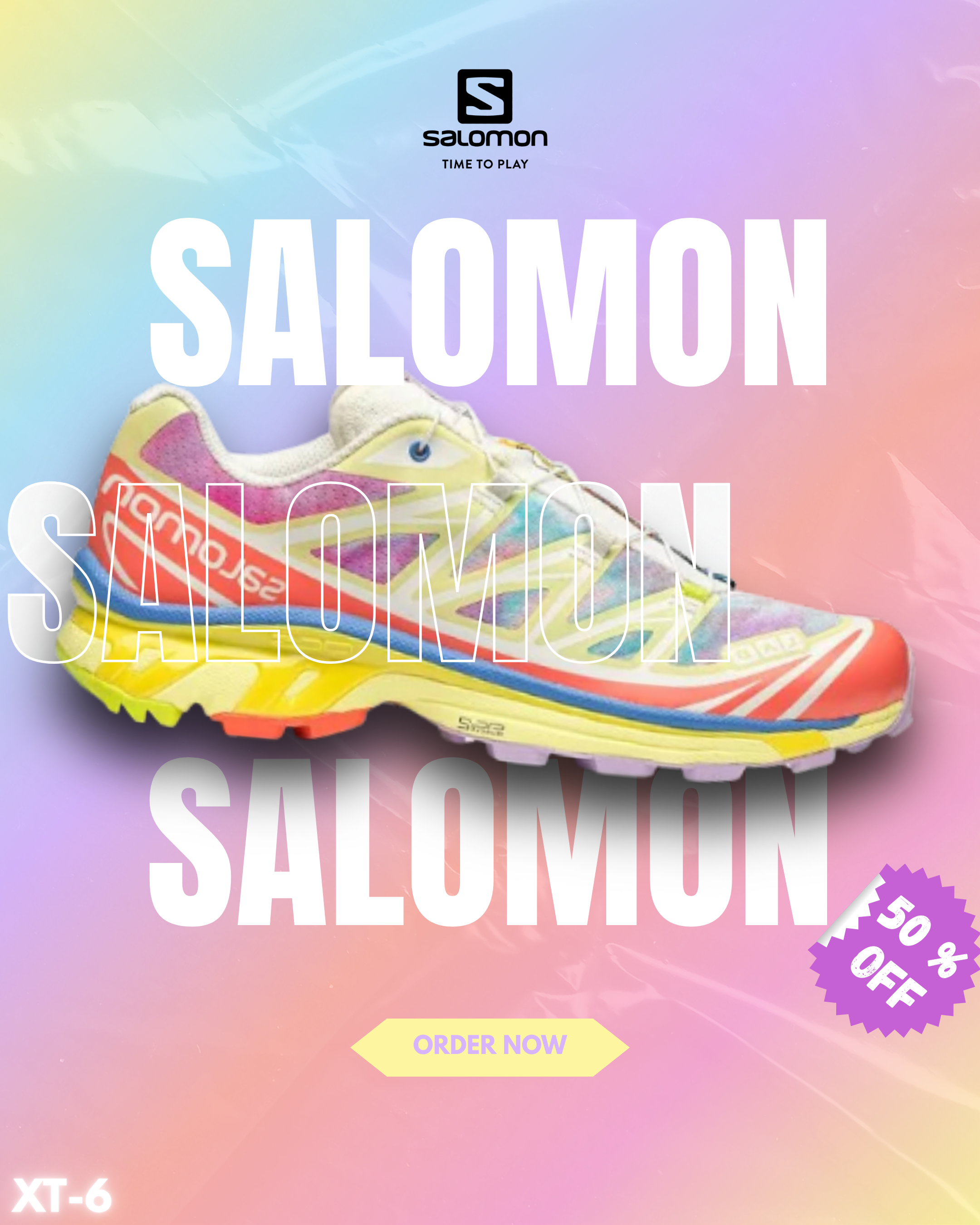 Salomon sneaker poster full design preview