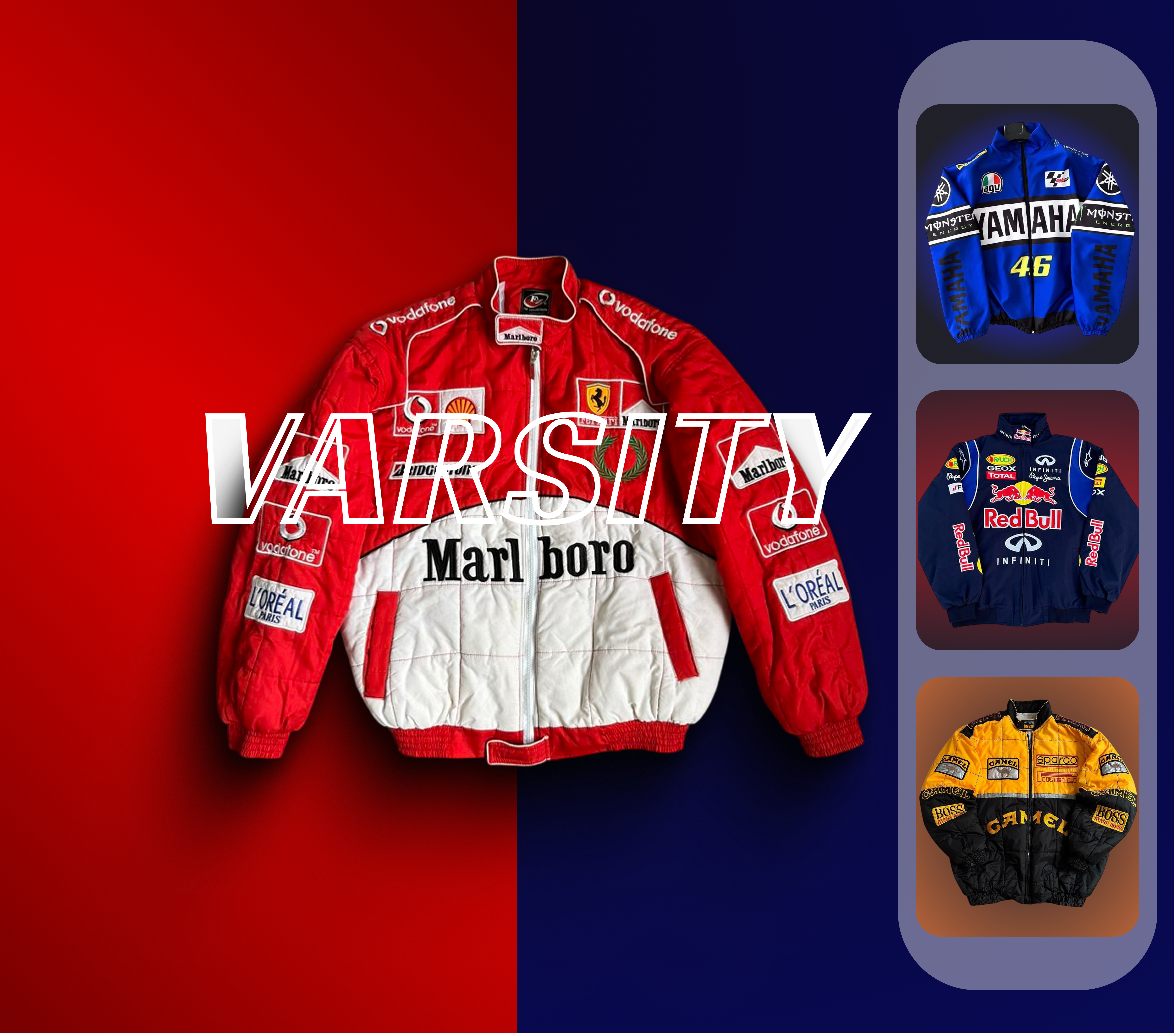 Varsity jacket visual full design preview